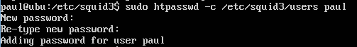 Using htpasswd to set a password