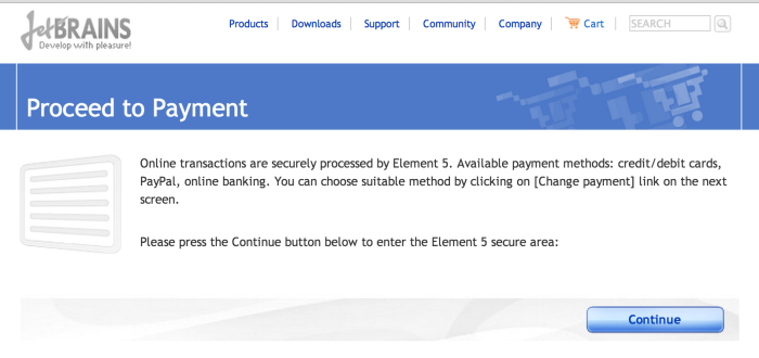 My payment will be processed by Element 5